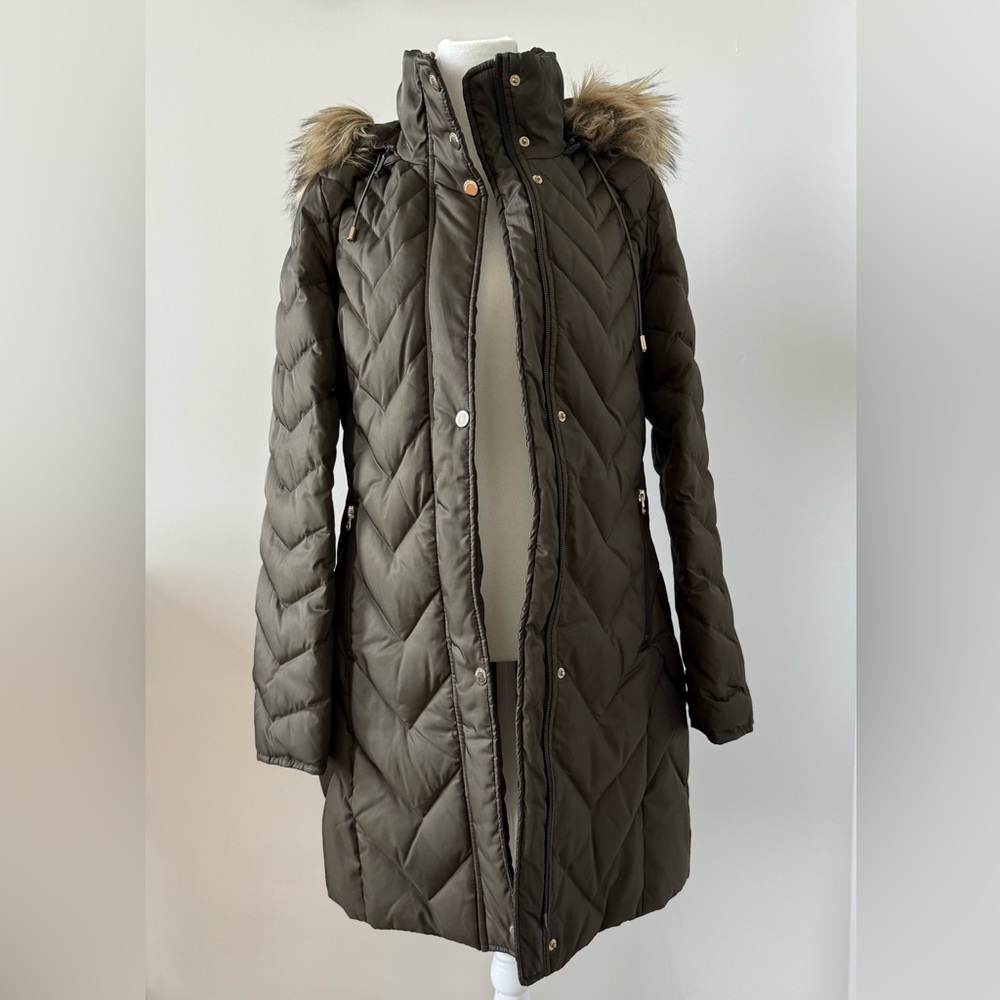Marc New York Olive Quilted Puffer Coat